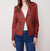 Vintage Faux Leather Jacket In Cinnamon