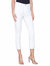 Women's Denim Fringe Crop Pants In White - White