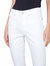 Women's Denim Fringe Crop Pants In White