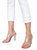 Women's Denim Fringe Crop Pants In White