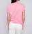 Woven Linen Knit Combo Top In Rose Pink