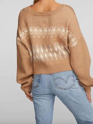 Apres Cotton Fair Isle Knit Sweater