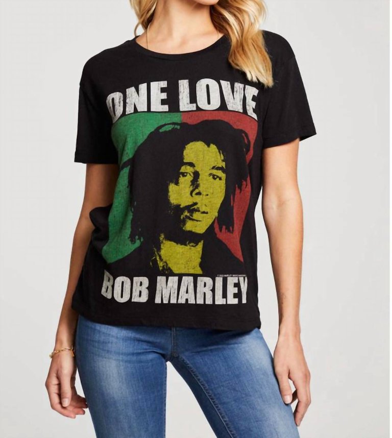 Bob Marley One Love Tee In Black - Black