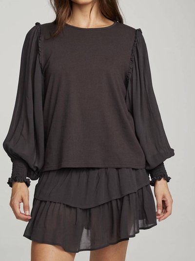 Chaser Clyde Licorice Blouse In Black product