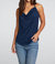 Drape Front T Back Shirttail Cami Top