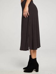 Flouncy Side Slit Midi Skirt