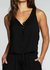 Heirloom Wovens Cropped Snap Front Racerback Henley - True Black