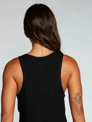 Heirloom Wovens Cropped Snap Front Racerback Henley