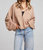 Mccartneyy Zip Up Top In Taupe - Taupe