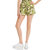 Paperbag Printed High-Waist Short - Palms