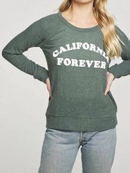 Rpet Knit Long Sleeve Raglan Pullover California Forever - Greenhouse