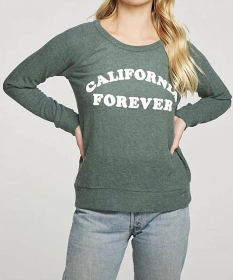 Rpet Knit Long Sleeve Raglan Pullover California Forever - Greenhouse