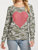 Rpet Long Sleeve Raglan Pullover - Camo Red Heart