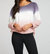 Slub French Terry Blouson Sleeve Side Tie Raglan Pullover - Sunset Ombre