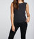 Triblend Rib Shirred Back V Muscle Tank Top - Black