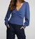 Triblend V-Neck Long Sleeve Top - Lapis Blue