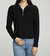 Zip Up Mock Neck Long Sleeve Pullover - True Black