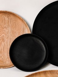 Rosa Morada Wooden Base Platter - Black