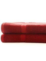 650 GSM Bath Towel - Set of 2 - Burgundy
