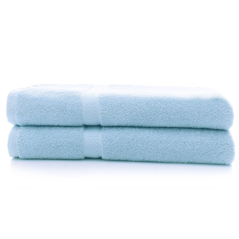 650 GSM Bath Towel - Set of 2 - Light Blue