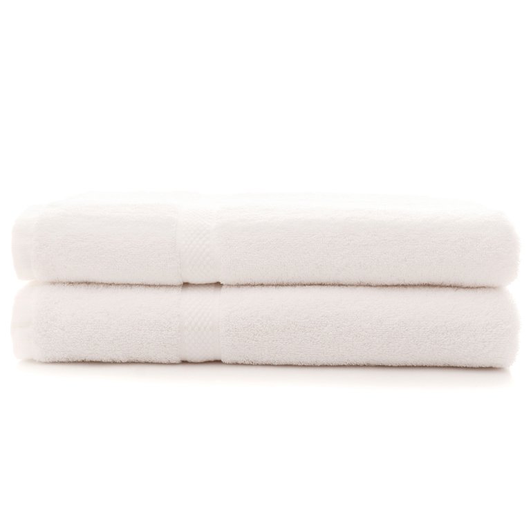 650 GSM Bath Towel - Set of 2 - White