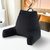 Backrest Reading Pillow - Plush Fiber Filled TV and Gaming Pillow with Armrest - Black