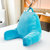 Backrest Reading Pillow - Plush Fiber Filled TV and Gaming Pillow with Armrest - Solid blue