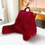 Backrest Reading Pillow - Plush Fiber Filled TV and Gaming Pillow with Armrest - Maroon