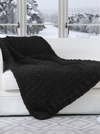 Cheer Collection Chunky Cable Knit Throw Blanket product