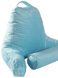 Extra Replacement Cover for TV and Reading Pillow with Bolster (Pillowcase only) - Solid blue