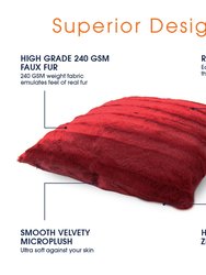 Faux Fur Throw Pillow Cover - Multiple Colors & Sizes Available