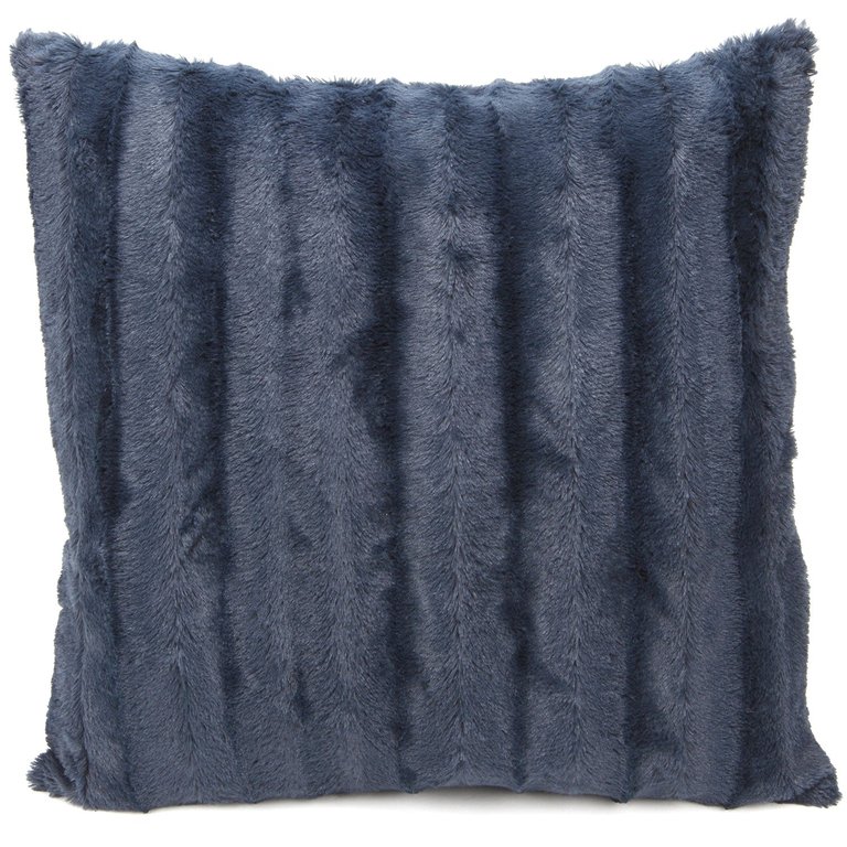 Faux Fur Throw Pillow Cover - Multiple Colors & Sizes Available - Blue