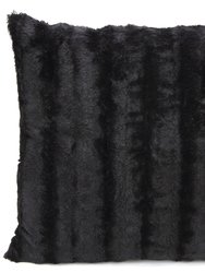 Faux Fur Throw Pillow Cover - Multiple Colors & Sizes Available - Black