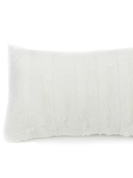 Faux Fur Throw Pillow Cover - Multiple Colors & Sizes Available - White
