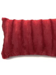 Faux Fur Throw Pillow Cover - Multiple Colors & Sizes Available - Maroon