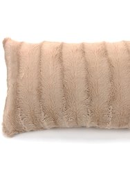 Faux Fur Throw Pillow Cover - Multiple Colors & Sizes Available - Sand