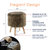 Faux Fur Wood Leg Stool Brown - Square & Round