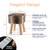 Faux Fur Wood Leg Stool Brown - Square & Round