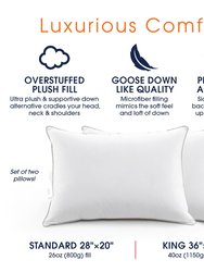 Goose Down Alternative Striped Pillow - Set of 2