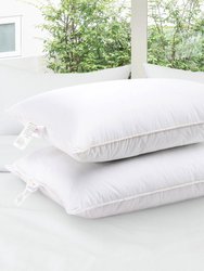 Hypoallergenic Hollow Fiber Pillows - Set of 2 - White