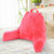 Kids Size Reading and Gaming Pillow with Armrest - Plush Fiber Filled Backrest Pillow - Hot Pink