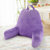 Kids Size Reading and Gaming Pillow with Armrest - Plush Fiber Filled Backrest Pillow - Purple