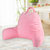 Kids Size Reading and Gaming Pillow with Armrest - Plush Fiber Filled Backrest Pillow - Pink