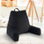 Kids Size Reading Pillow With Arms For Sitting Up In Bed - Black
