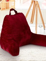 Kids Size Reading Pillow With Arms For Sitting Up In Bed - Maroon