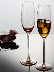 Luxurious And Elegant Sparkling Colored Glassware - Champagne Flutes