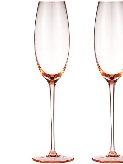 Cheer Collection Luxurious And Elegant Sparkling Colored Glassware - Champagne Flutes product