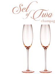 Luxurious And Elegant Sparkling Colored Glassware - Champagne Flutes
