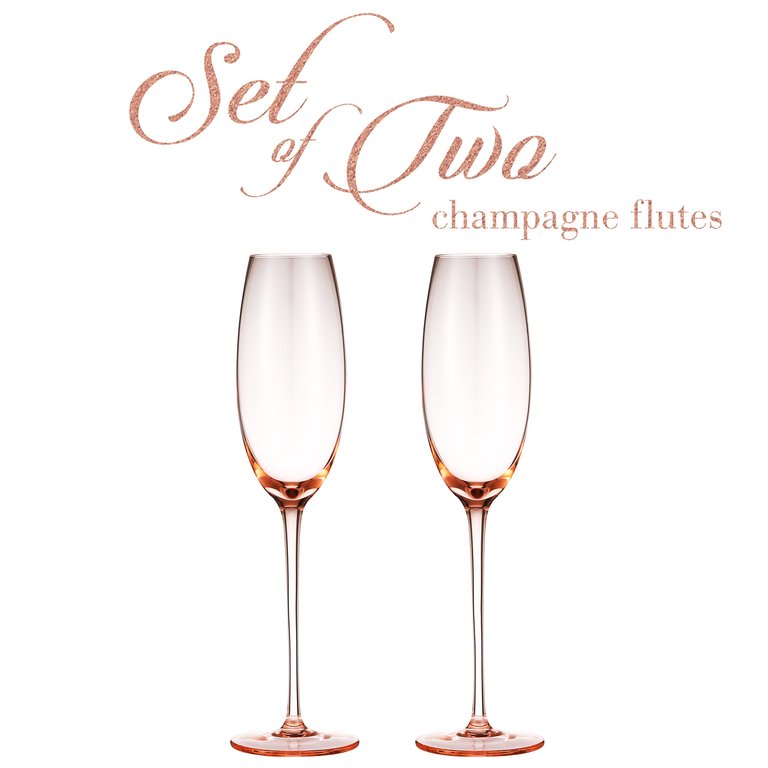 Luxurious And Elegant Sparkling Colored Glassware - Champagne Flutes