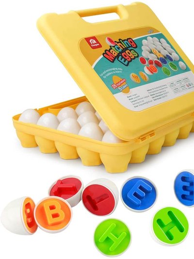 Cheer Collection Montessori Alphabet Matching Eggs, 26 Pc. ABC Letter Set, Educational Learning Toys product